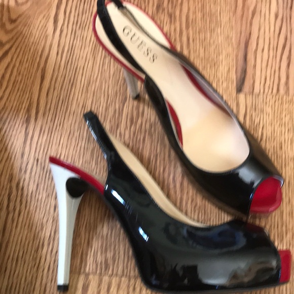 Awesome peep-toe sling back 4 inch heels - Picture 2 of 2
